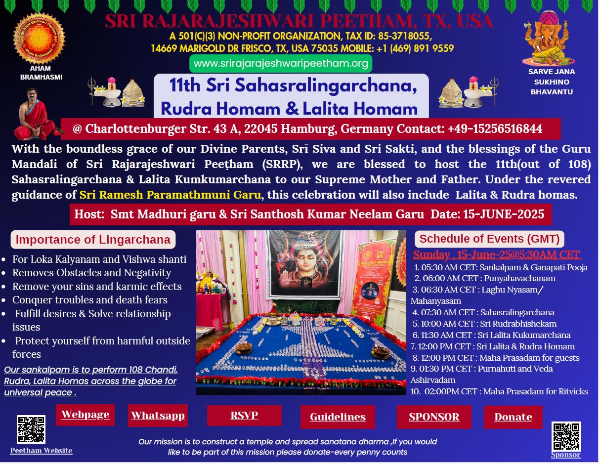 Sri Sahasra Lingarchana and Rudra Homams